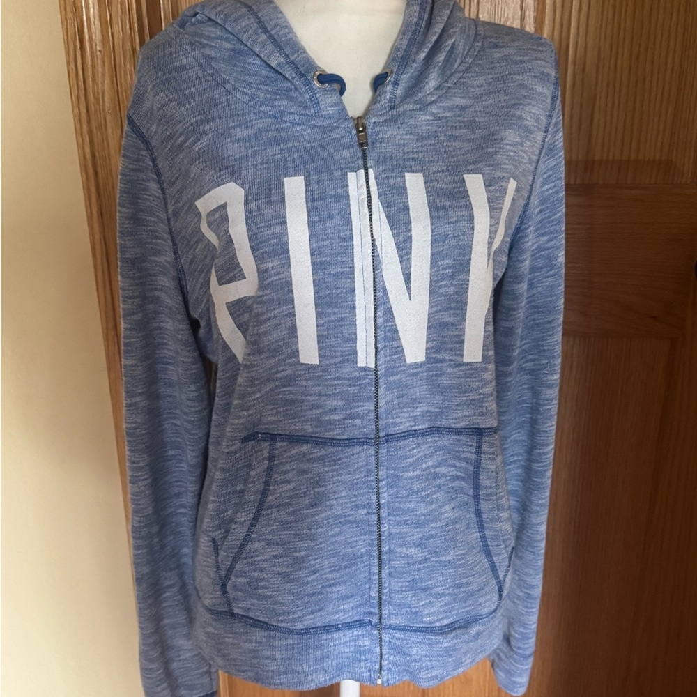 PINK Victoria's Secret Blue Hoodie Sweater